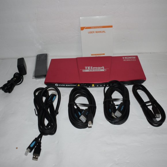HDMI 4K KVM Switch 2 port HKS0201A2U Supports UHD 4K 60Hz Mouse Keyboard - Picture 5 of 9